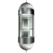 Round Glass Machine Roomless Panoramic Elevator